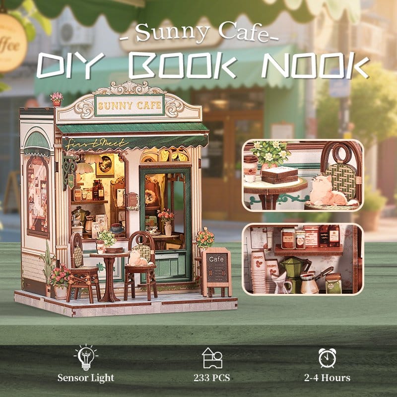 🧪 LAB | SU ORDINAZIONE Miniature House Model Kit Sunny Cafe 20 x 16 cm