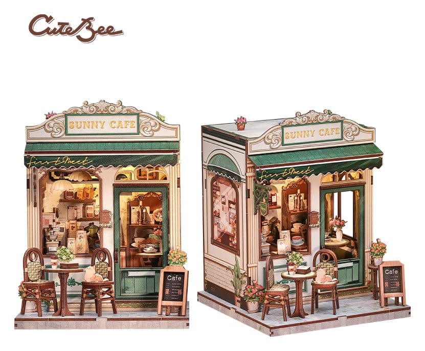 🧪 LAB | SU ORDINAZIONE Miniature House Model Kit Sunny Cafe 20 x 16 cm