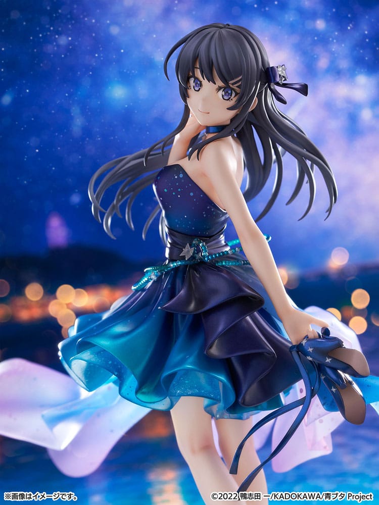 PREORDINE CHIUSO 05/2026 Rascal Does Not Dream of Bunny Girl Senpai PVC Statue 1/7 Mai Sakurajima Starry night sky Ver. 25 cm (PREORDINE NON CANCELLABILE)