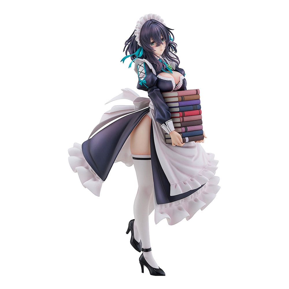 SU ORDINAZIONE Original Illustration PVC Statue 1/6 Maid Maison Hanikami Kanojo Hikage Chigami Illustration by Piromizu 28 cm