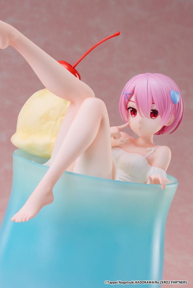 PREORDINE 09/2025 Re:Zero Starting Life in another World PVC Statue 1/7 Ram Cream Soda Ver. 21 cm (PREORDINE NON CANCELLABILE)