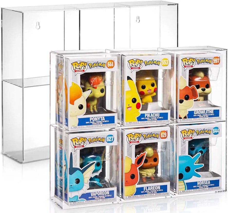 MADE TO ORDER Evoretro Acrylic Display Case for 6 Funko Pops