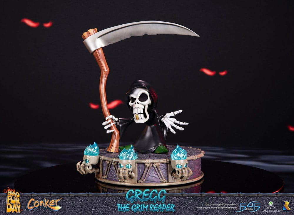 PREORDINE CHIUSO 06/2025 Conker: Conker's Bad Fur Day Statue Gregg the Grim Reaper 36 cm (PREORDINE NON CANCELLABILE)