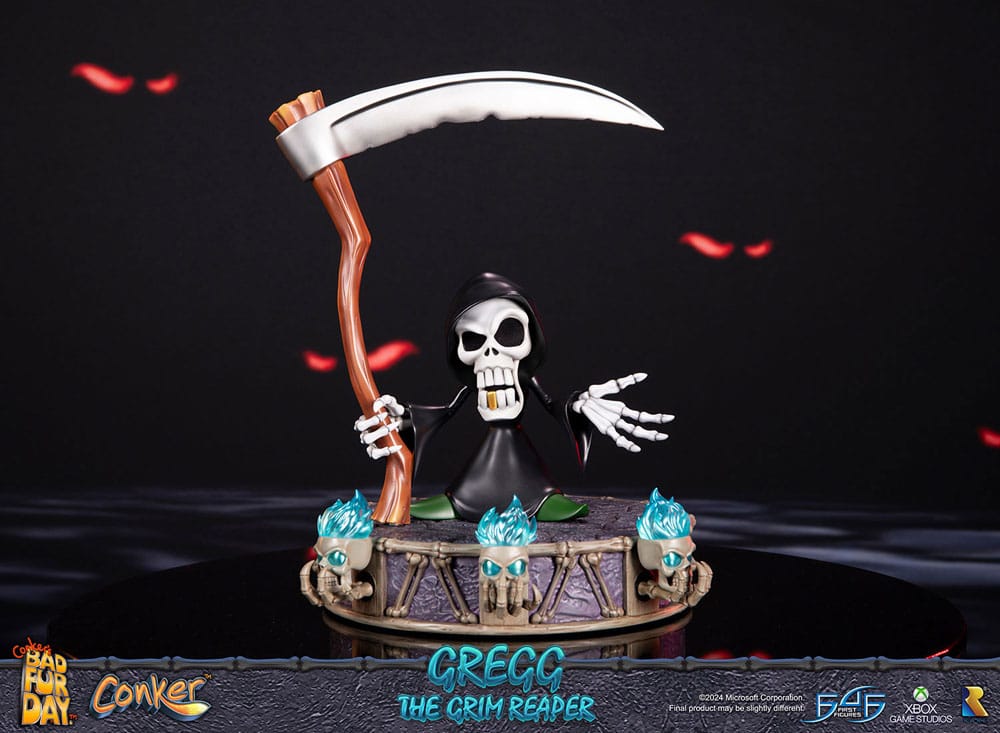 PREORDINE CHIUSO 06/2025 Conker: Conker's Bad Fur Day Statue Gregg the Grim Reaper 36 cm (PREORDINE NON CANCELLABILE)