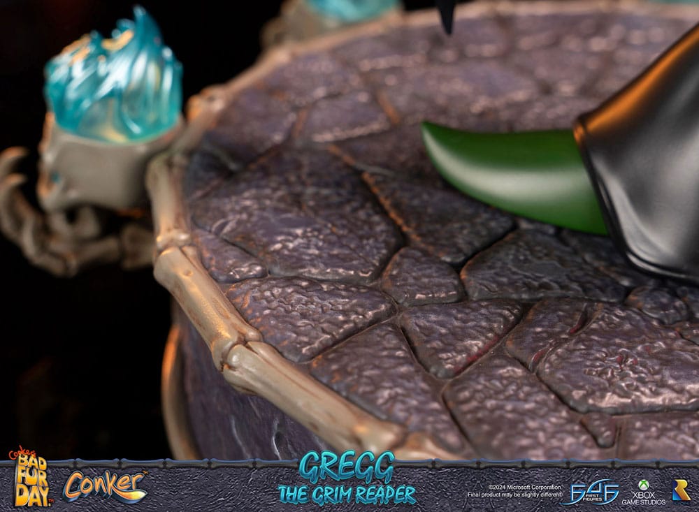 PREORDINE CHIUSO 06/2025 Conker: Conker's Bad Fur Day Statue Gregg the Grim Reaper 36 cm (PREORDINE NON CANCELLABILE)