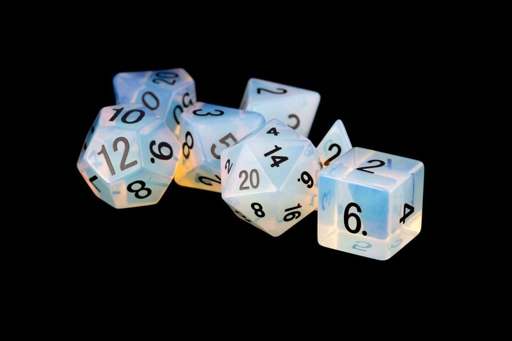 SU ORDINAZIONE FanRoll Dice Set Opalite (7)