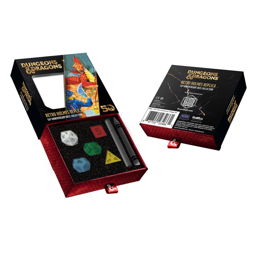 SU ORDINAZIONE Dungeons & Dragons Dice Set 50th Anniversary: Retro Holmes Replica