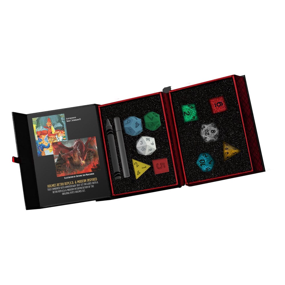 SU ORDINAZIONE Dungeons & Dragons Dice Set 50th Anniversary: Then & Now (Holmes Retro Replica & Modern Holmes Inspired)