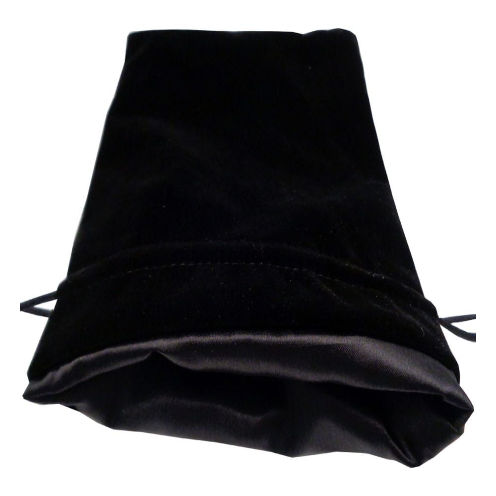 MADE TO ORDER FanRoll Dice Bag Velvet Black with Black Satin Large