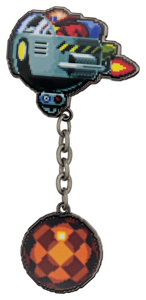 🧪 LAB | SU ORDINAZIONE Sonic - The Hedgehog Pin Badge Dr. Eggman Egg Mobile Chained