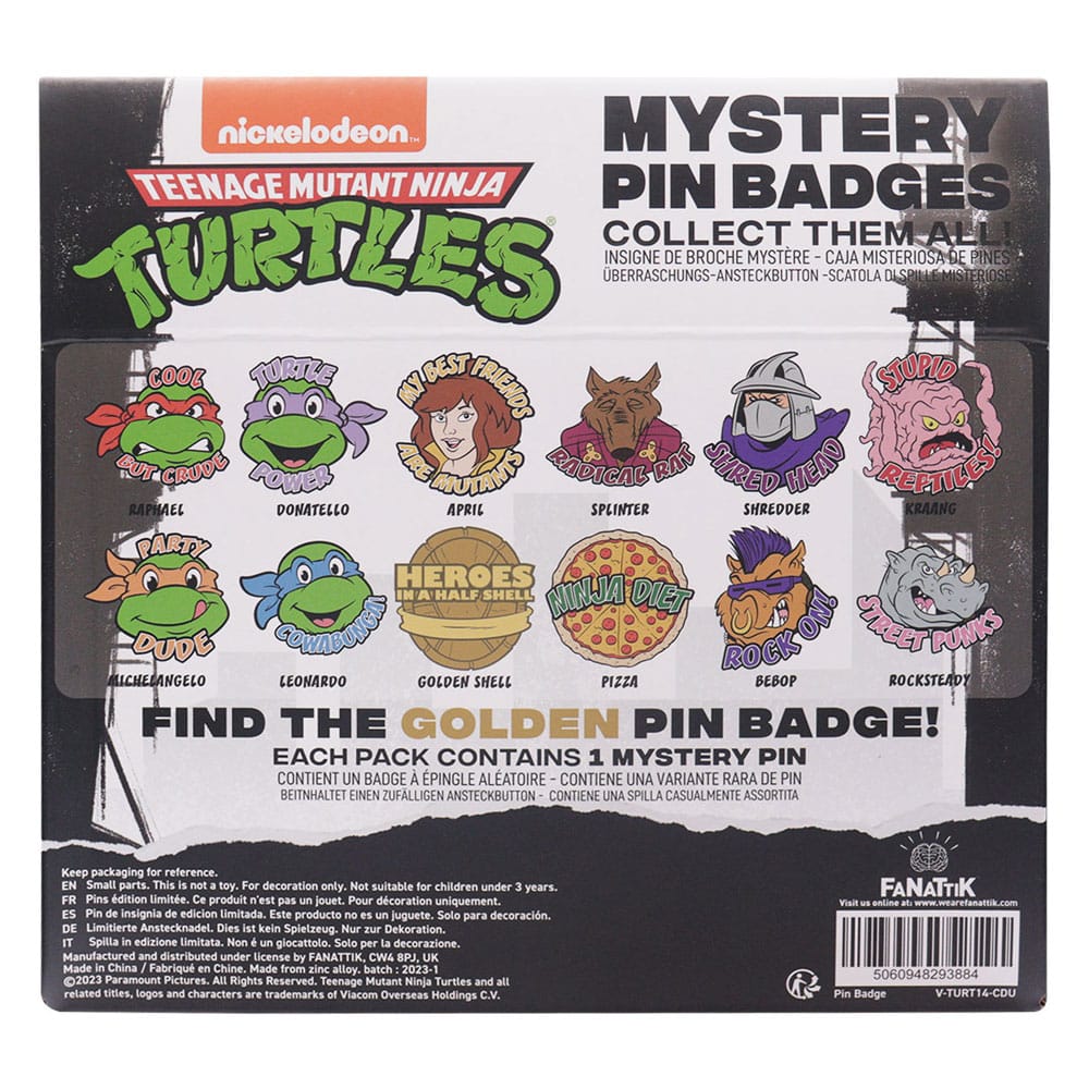 SU ORDINAZIONE Teenage Mutant Ninja Turtles World Pin Badge Display (12)