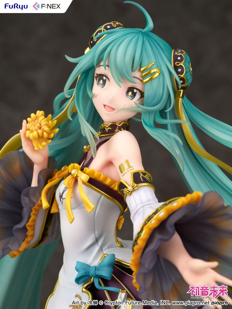 SU ORDINAZIONE Hatsune Miku F:NEX PVC Statue 1/7 Hatsune Miku Mid-Autumn Festival Ver. 27 cm