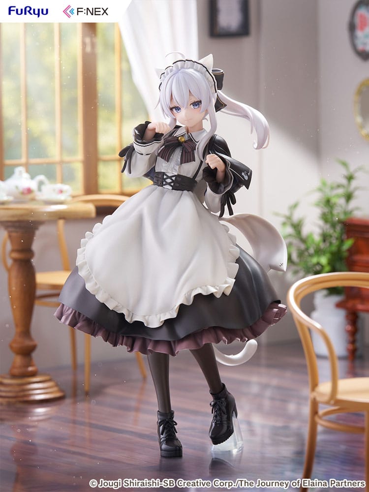 PREORDINE+ 11/2026 (NON CANCELLABILE) Wandering Witch: The Journey of Elaina F:NEX PVC Statue 1/7 Elaina Maid costume with cat ears Ver. 24 cm