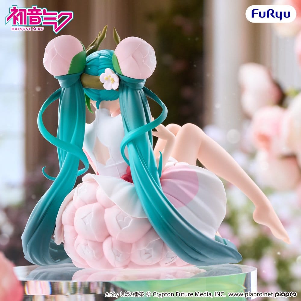 PREORDINE+ 05/2027 Hatsune Miku Noodle Stopper PVC Figure Flower Fairy White Plum Blossom 13 cm