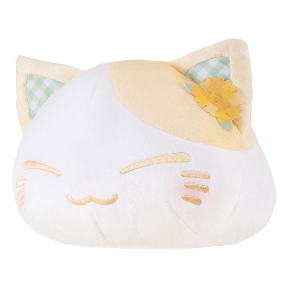 MADE TO ORDER Nemuneko Cat Plush Figure Rape Flower Pattern Ear Decoration Yellow Color Ver. 30 cm