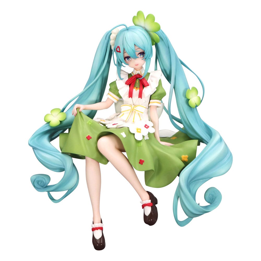 SU ORDINAZIONE Hatsune Miku Noodle Stopper PVC Statue Flower Fairy Clover 15 cm