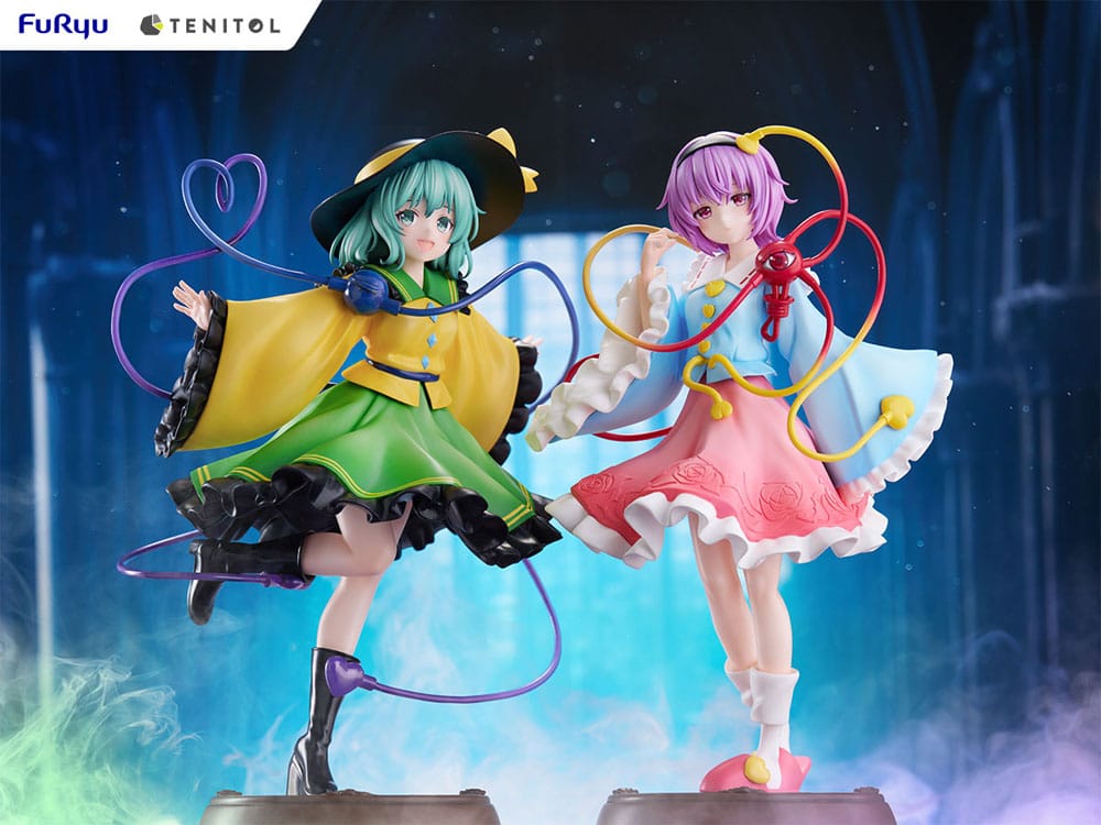 SU ORDINAZIONE Touhou Project Tenitol PVC Statue Koishi Komeiji & Satori Komeiji 22 cm