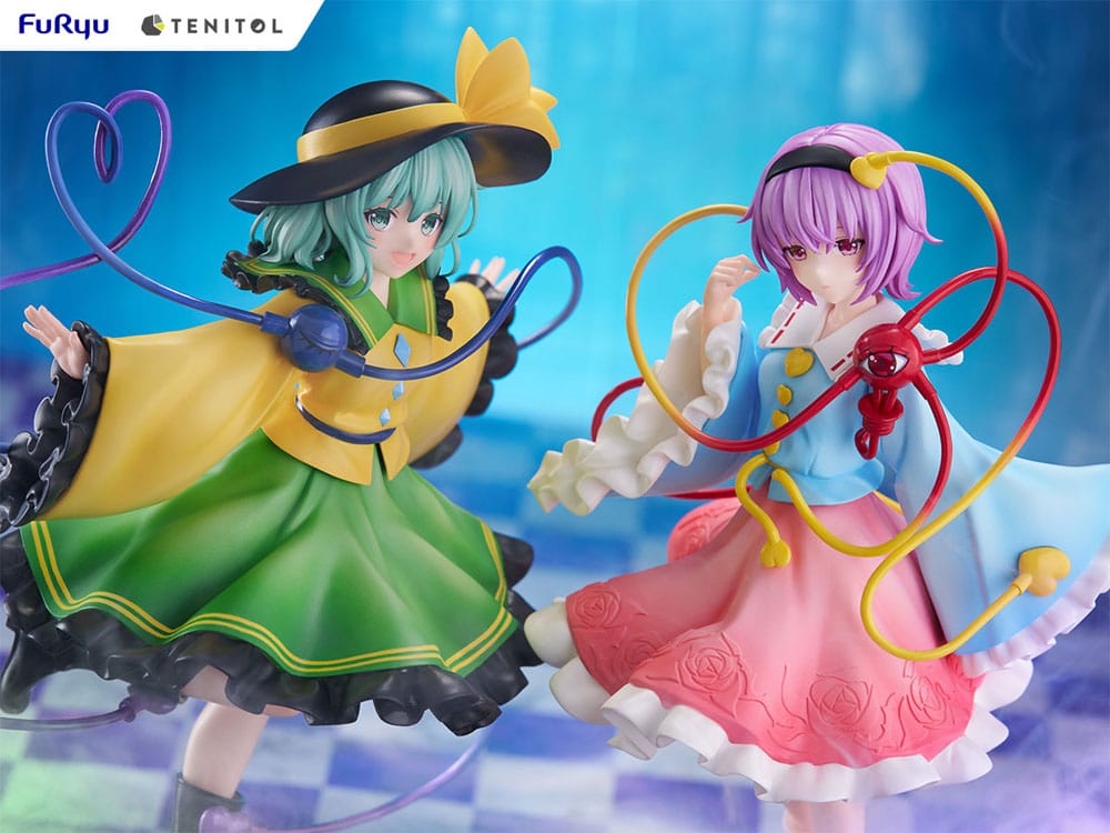 SU ORDINAZIONE Touhou Project Tenitol PVC Statue Koishi Komeiji & Satori Komeiji 22 cm