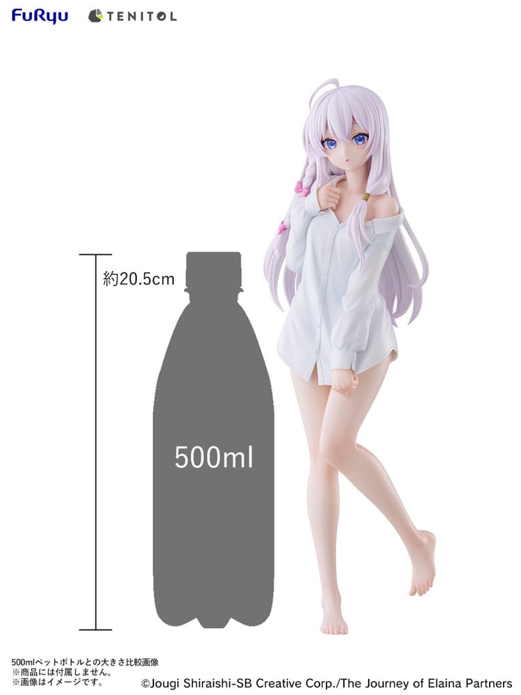 PREORDINE+ 03/2026 Wandering Witch: The Journey of Elaina Tenitol Tall PVC Statue Elania Shirt Ver. 30 cm