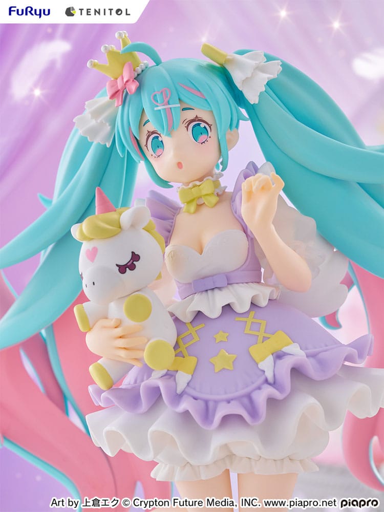 PREORDINE+ 02/2026 Hatsune Miku Tenitol PVC Statue Hatsune Miku Yumekawa Princess Lavender Ver. 21 cm