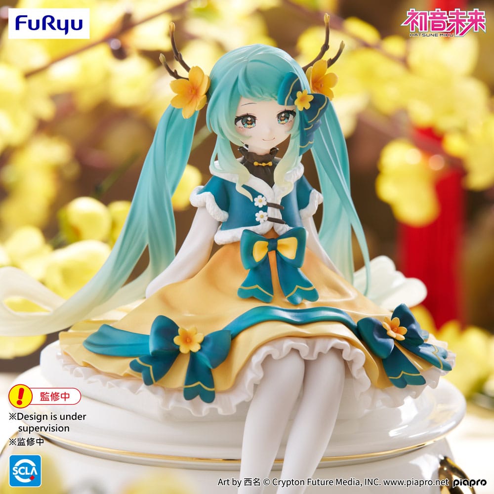 PREORDINE+ 10/2025 Hatsune Miku Noodle Stopper PVC Statue Hatsune Miku 2025 Chinese New Year Ver. 14 cm