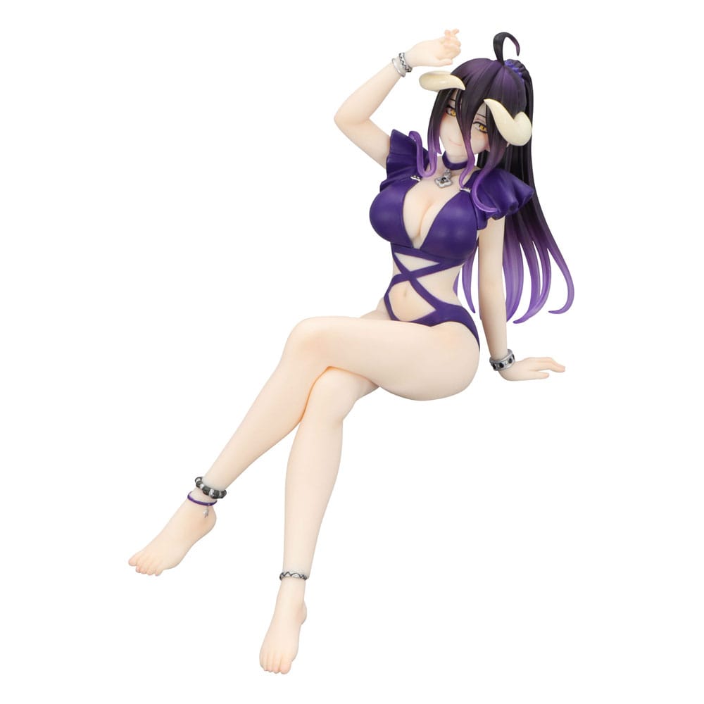 SU ORDINAZIONE Overlord Noodle Stopper PVC Statue Albedo Swimsuit Dark Purple Color Ver. 16 cm