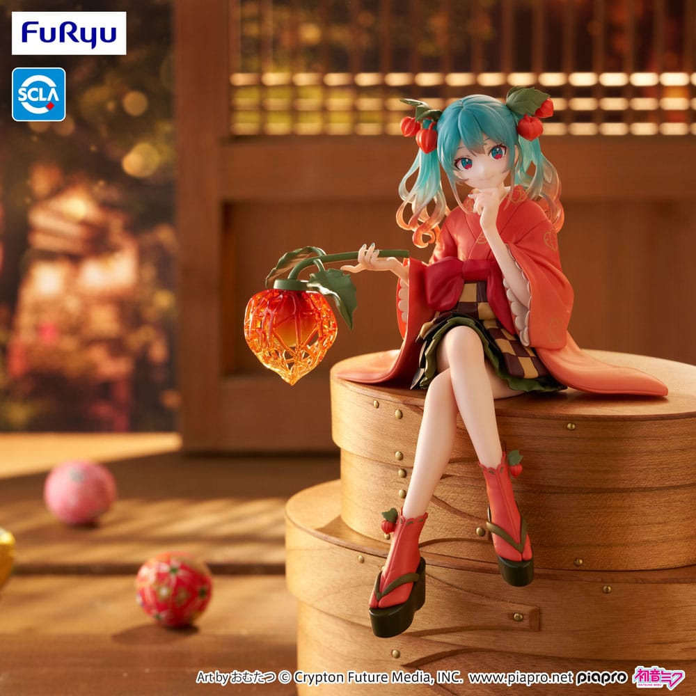 PREORDINE+ 11/2025 Hatsune Miku Noodle Stopper PVC Statue Flower Fairy Winter Cherry 15 cm