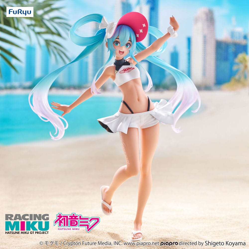PREORDINE+ 11/2025 Hatsune Miku GT Project Trio-Try-iT PVC Statue Racing Miku 2024 Summer Holiday Ver. 21 cm