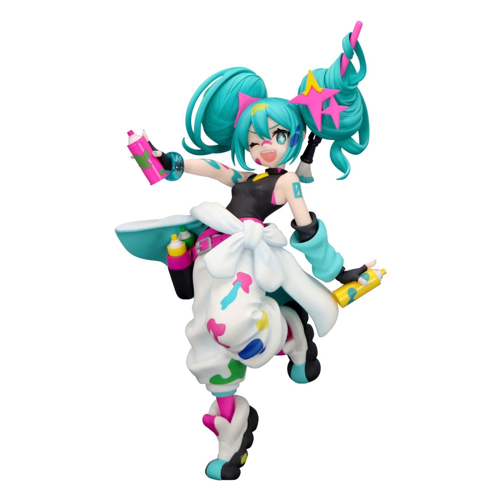 SU ORDINAZIONE Hatsune Miku Trio-Try-iT PVC Statue Miku Paint Girl 19 cm