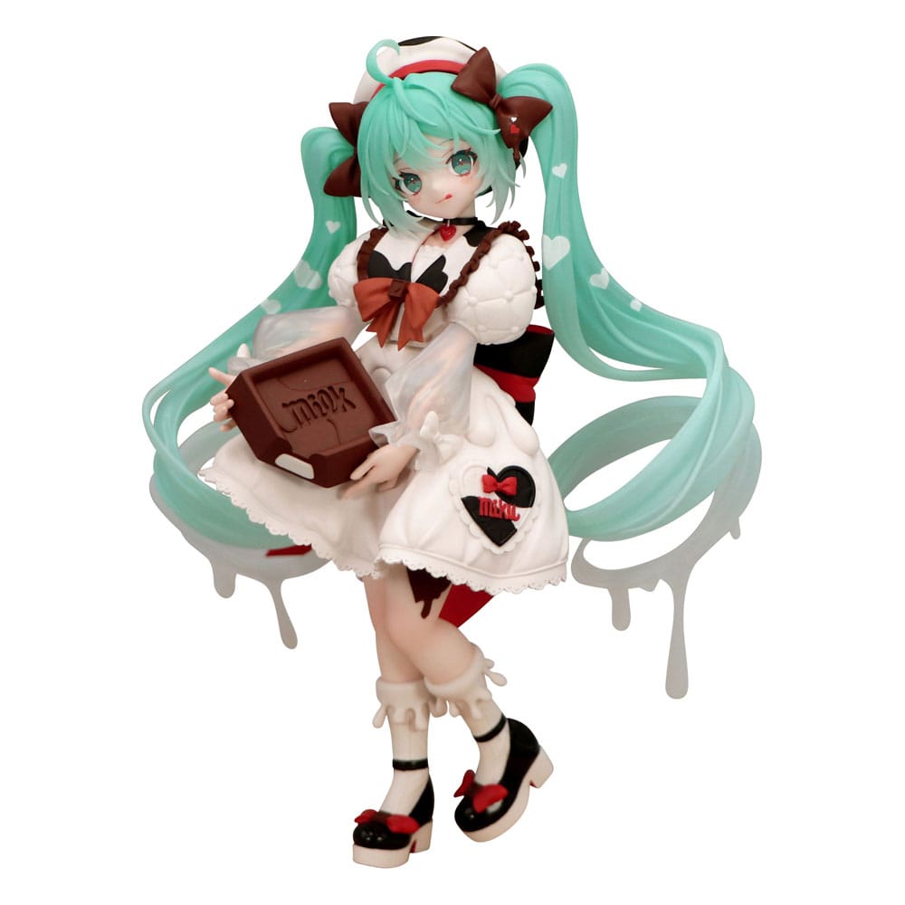 SU ORDINAZIONE Hatsune Miku x Tirol Choco Trio-Try-iT PVC Statue Hatsune Miku Milk Ver. 18 cm ESAURITO