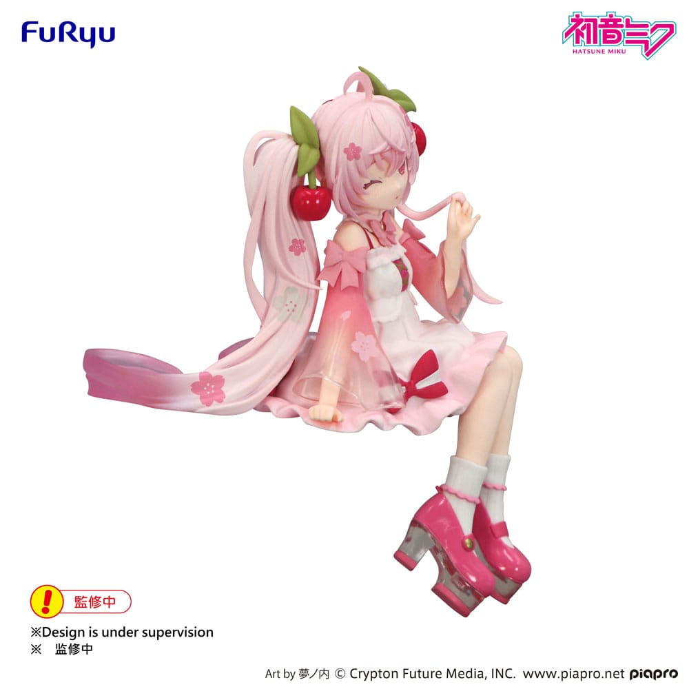 VORBESTELLUNG+ 07/2026 Hatsune Miku Nudelstopper PVC-Statue Sakura Miku 2025 Wink Ver. 14 cm