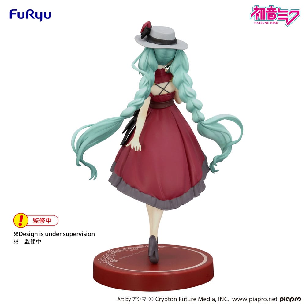 SU ORDINAZIONE Hatsune Miku Trio-Try-iT PVC Statue Hatsune Miku Outing Dress Red Color Ver. 19 cm