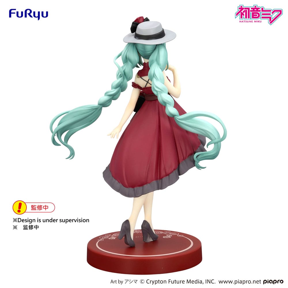 SU ORDINAZIONE Hatsune Miku Trio-Try-iT PVC Statue Hatsune Miku Outing Dress Red Color Ver. 19 cm