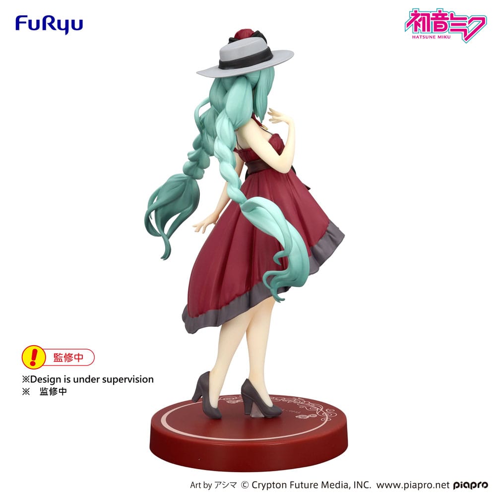 SU ORDINAZIONE Hatsune Miku Trio-Try-iT PVC Statue Hatsune Miku Outing Dress Red Color Ver. 19 cm
