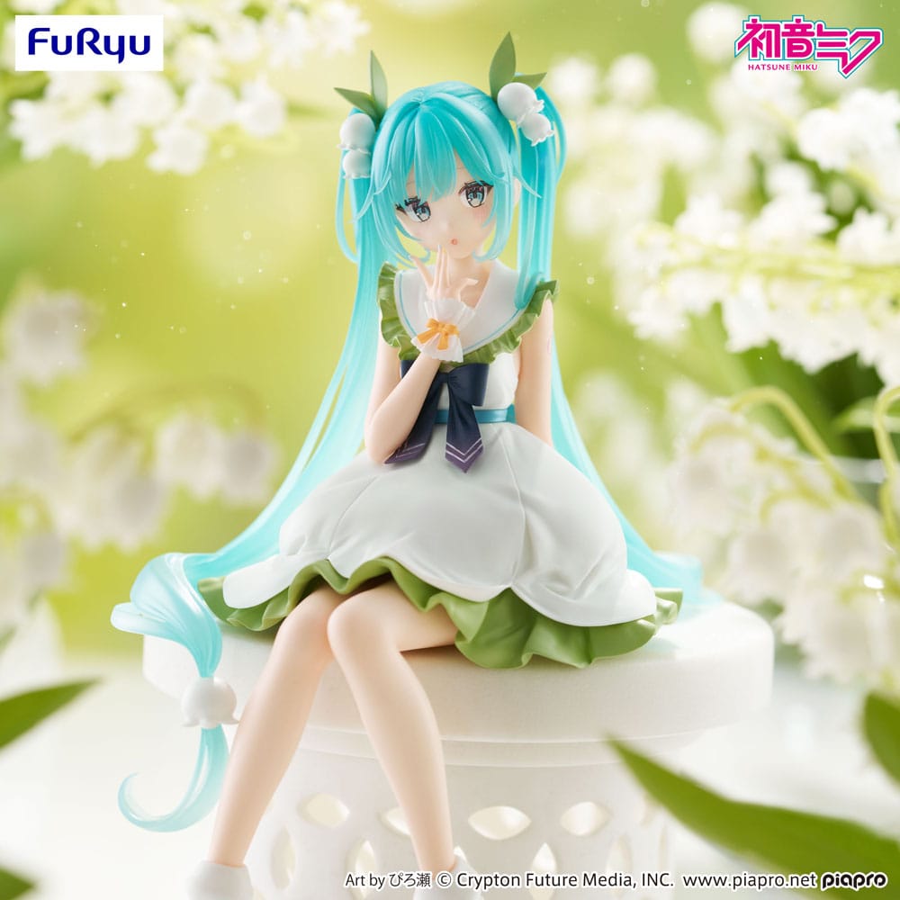 SU ORDINAZIONE Hatsune Miku Noodle Stopper PVC Statue Flower Fairy Lily of the Valley 14 cm