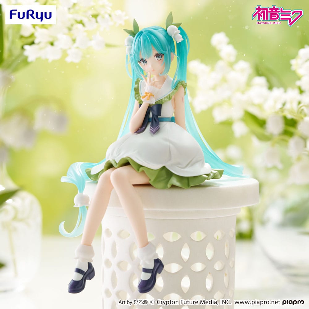 SU ORDINAZIONE Hatsune Miku Noodle Stopper PVC Statue Flower Fairy Lily of the Valley 14 cm