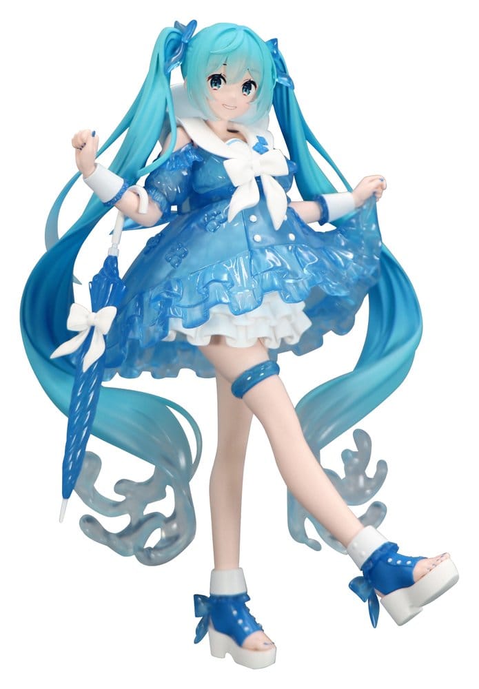 SU ORDINAZIONE Hatsune Miku Trio-Try-iT PVC Statue Miku Rainy Dance 19 cm