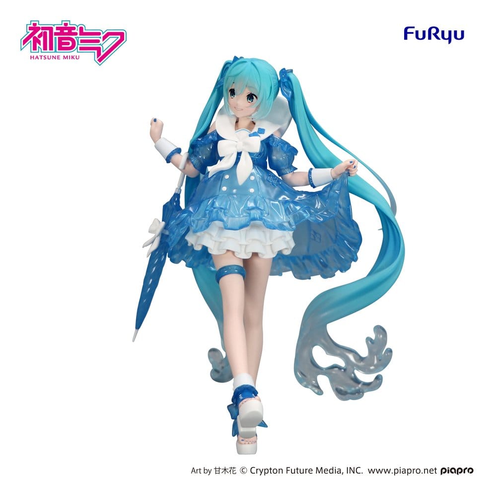SU ORDINAZIONE Hatsune Miku Trio-Try-iT PVC Statue Miku Rainy Dance 19 cm