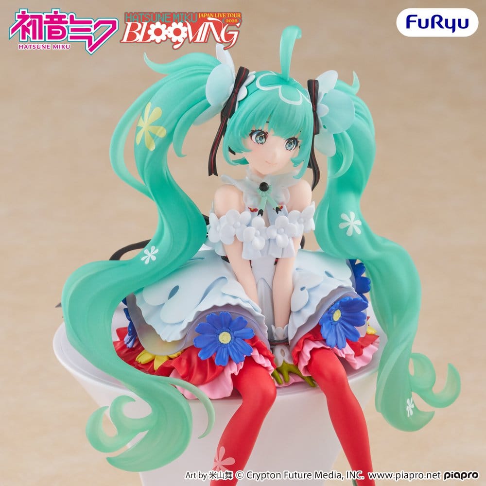 SU ORDINAZIONE Hatsune Miku Noodle Stopper PVC Statue Hatsune Miku Japan Live Tour 2025 Blooming 14 cm