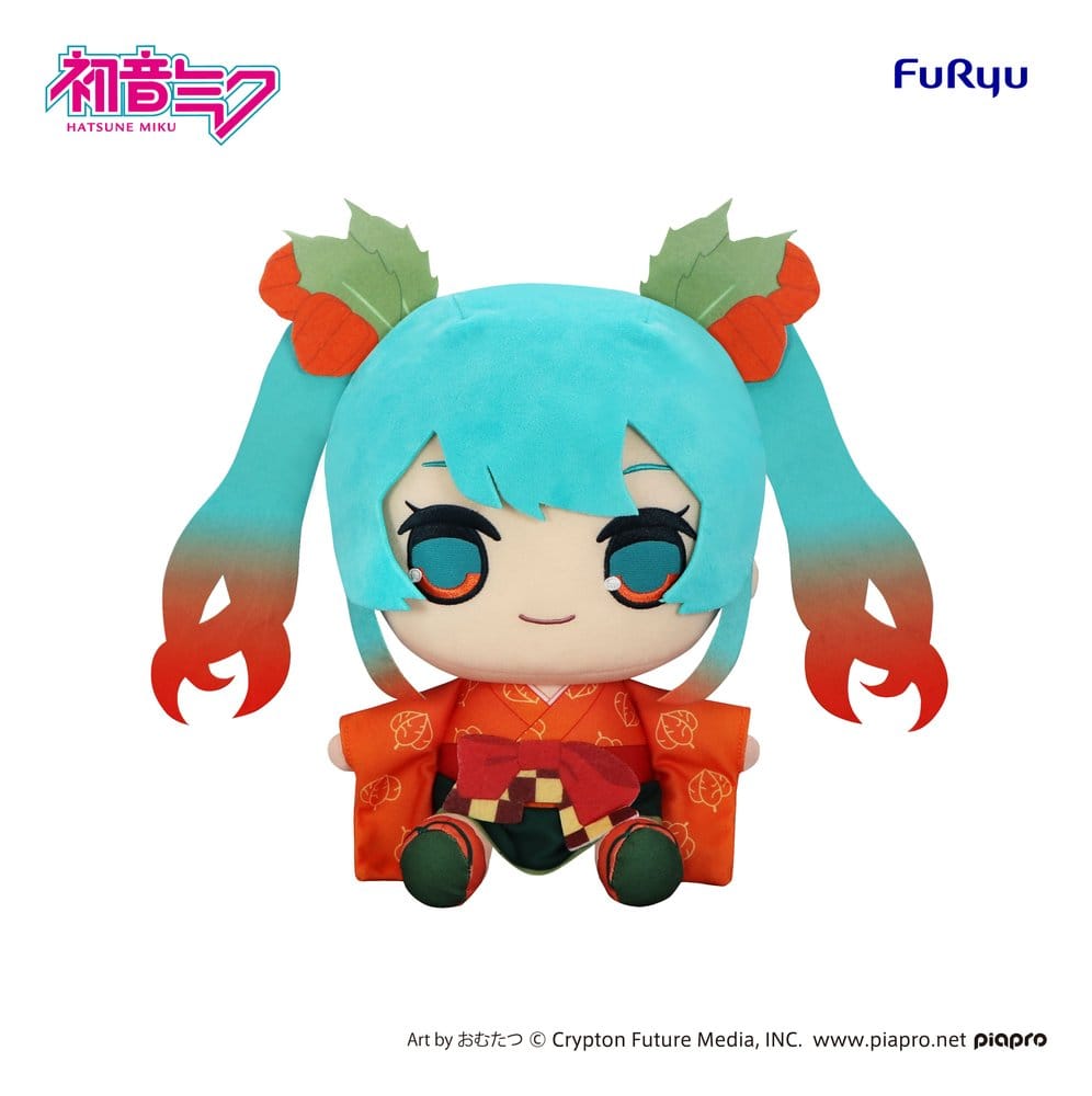 SU ORDINAZIONE Hatsune Miku Kyurumaru Big Plush Figure Flower Fairy Winter Cherry Ver. 29 cm