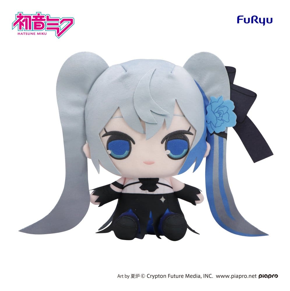 PREORDINE+ 03/2027 Hatsune Miku Kyurumaru Big Plush Figure Blue Rose 28 cm