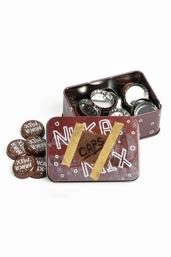 AUF BESTELLUNG Fallout Bottle Caps Serie Sammlerdose Nuka Mix 10 cm