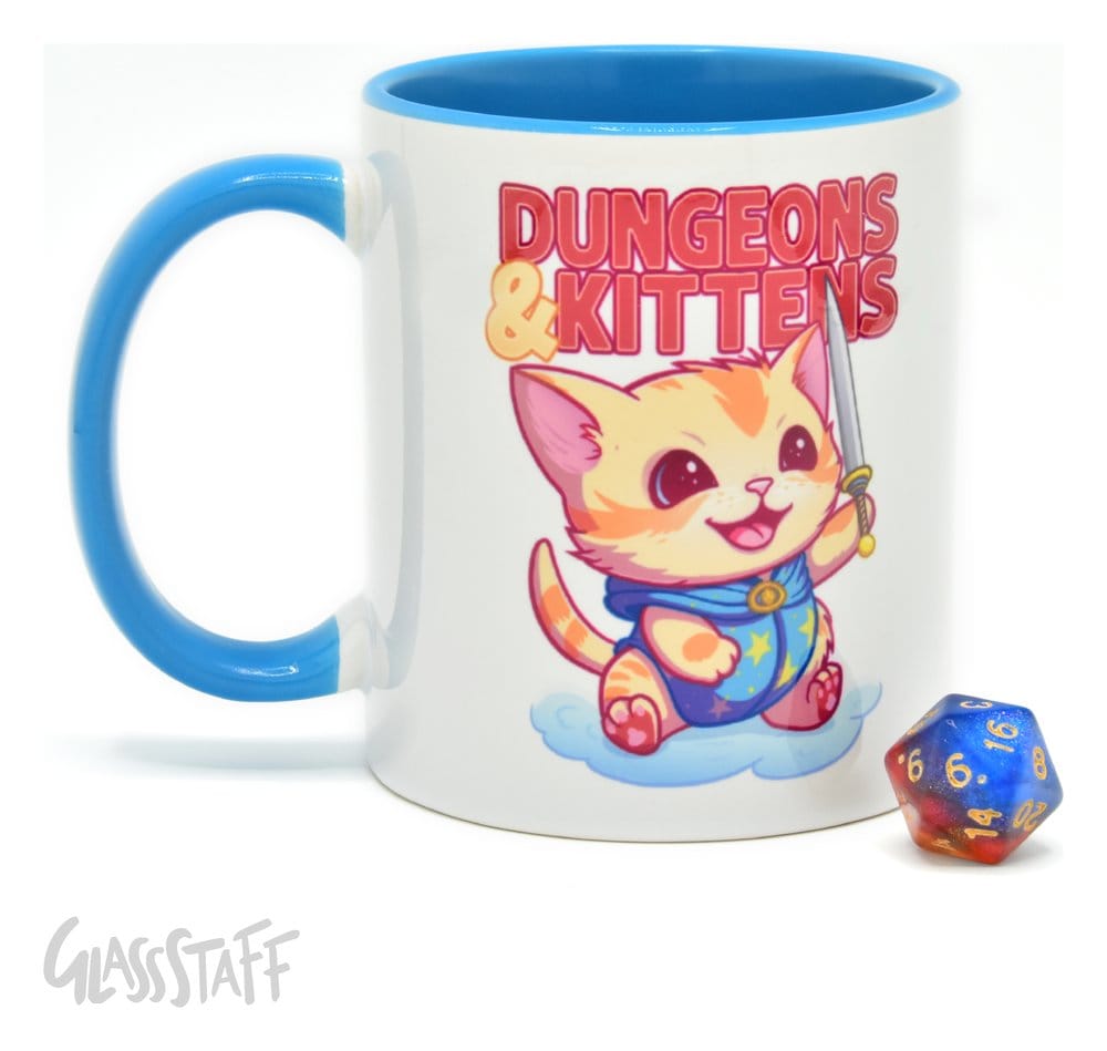 🧪 LAB | SU ORDINAZIONE Glassstaff Gift Set Mug & Dice D20 Dungeons & Kittens