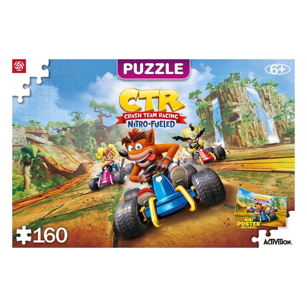 MADE TO ORDER Crash Bandicoot Kids Puzzle Team Racing Nitro-Fueled (160 pieces)