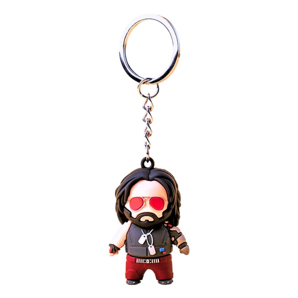 SU ORDINAZIONE Cyberpunk 2077 Vinyl Keychain Johnny Silverhand