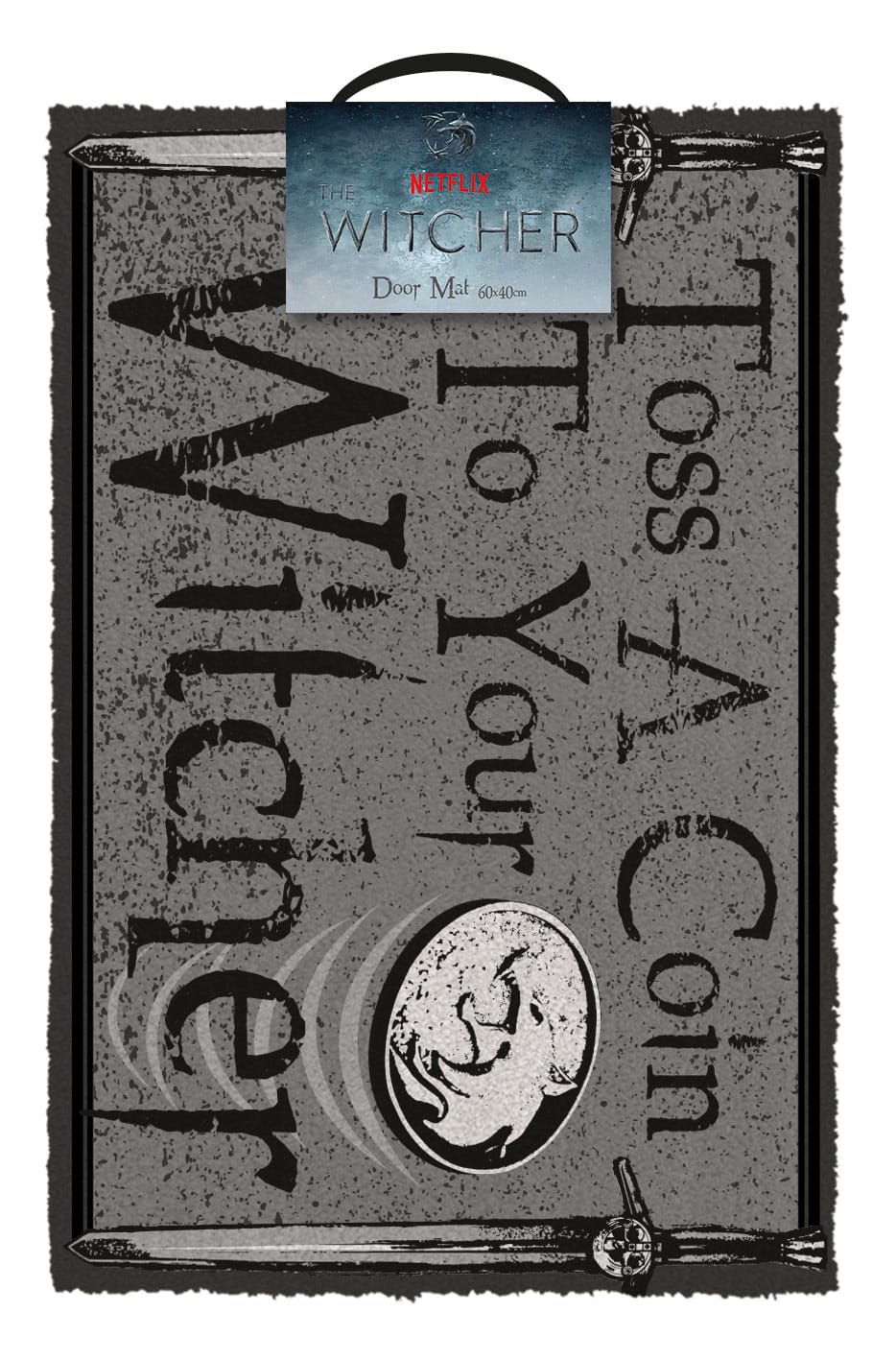 SU ORDINAZIONE The Witcher Doormat Toss a Coin 40 x 60 cm