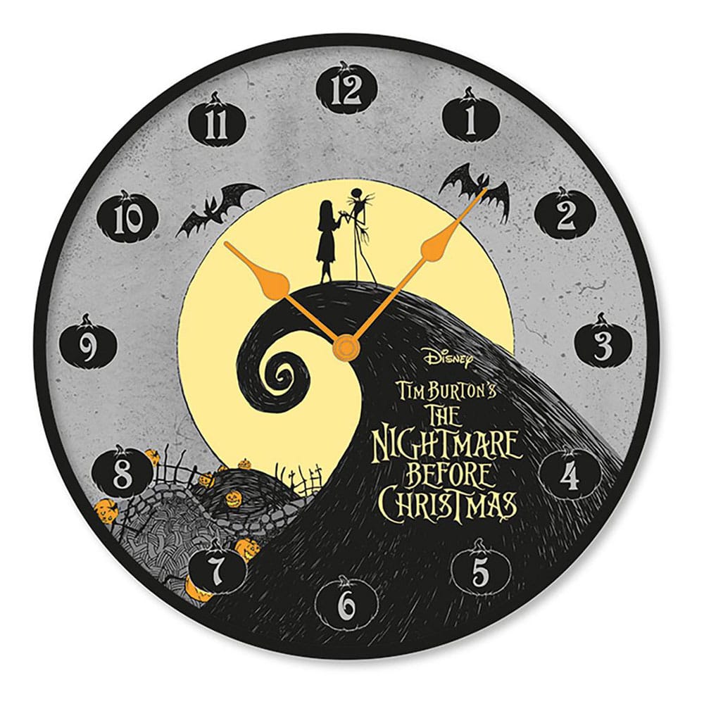 Auf Bestellung gefertigte Wanduhr „Nightmare Before Christmas“: Jack & Sally