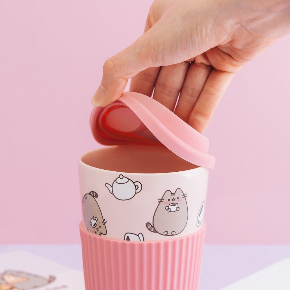 🧪 LAB | SU ORDINAZIONE Pusheen Ceramic Mug with Lid 400 ml