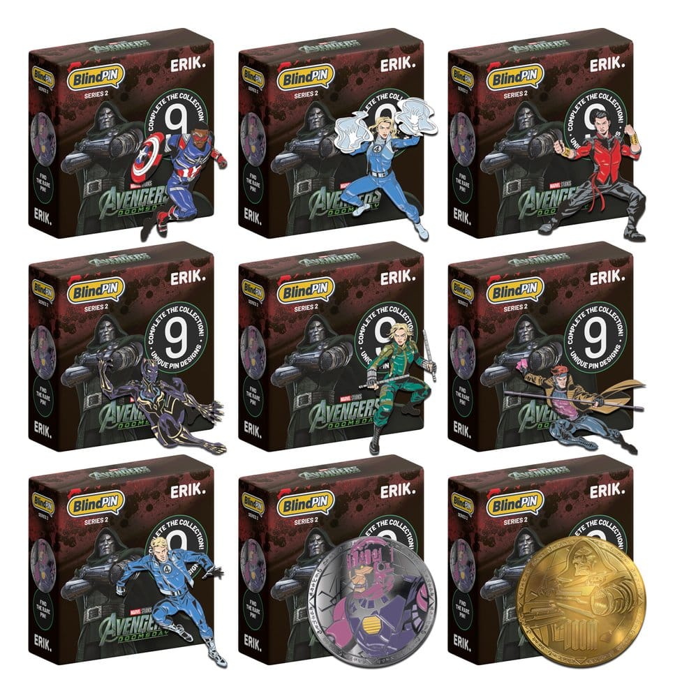 🧪 LAB | PREORDINE+ 04/2027 Marvel The Avengers Doomsday Mystery Pins Series 2 Blind Box Display (24)