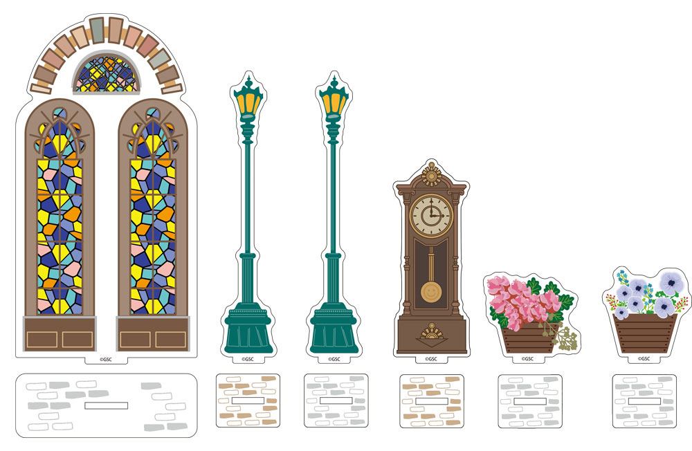 AUF BESTELLUNG HERGESTELLT Nendoroid Weiteres Zubehörset Acrylständerdekorationen: Café *SONDERPREIS*